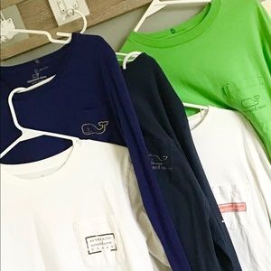 Bundle-5 Vineyard Vines longs sleve tees